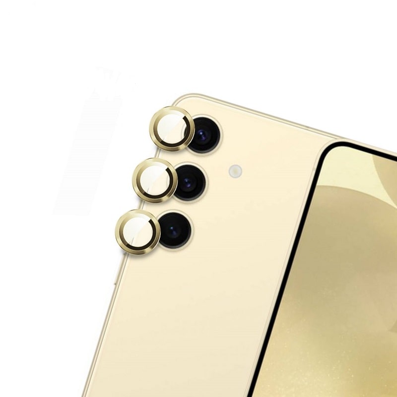Захисне скло Monblan для камери Samsung S24+ Metal Ring Series (Yellow)