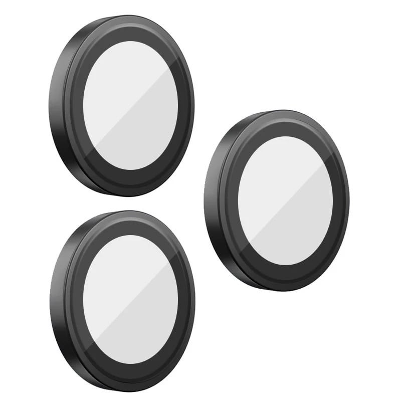 Захисне скло BlueO Metal на камеру для Apple iPhone 16 Pro / 16 Pro Max / 15 Pro / 15 Pro Max (Чорний / Black)