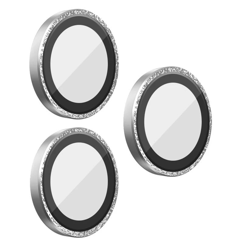 Захисне скло BlueO Metal на камеру для Apple iPhone 16 Pro / 16 Pro Max / 15 Pro / 15 Pro Max (Срібний / Silver Diamond)