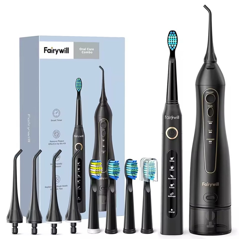 Электрическая зубная щетка Fairywill E11 + ирригатор F5020E