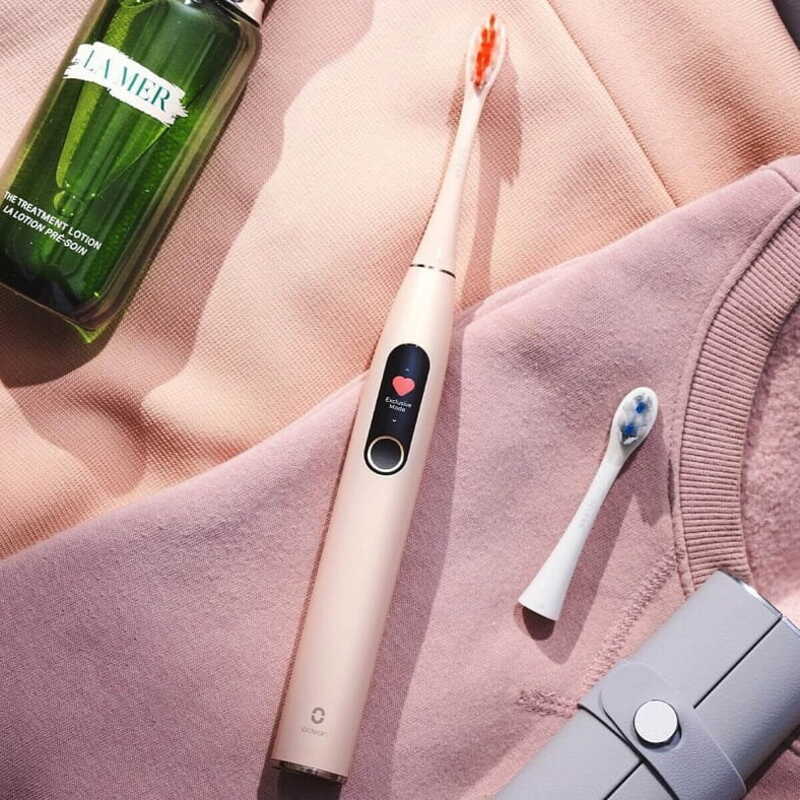 Электрическая зубная щетка Oclean X Pro Digital Set Electric Toothbrush Champagne Gold (6970810552577) Europe - фото 4