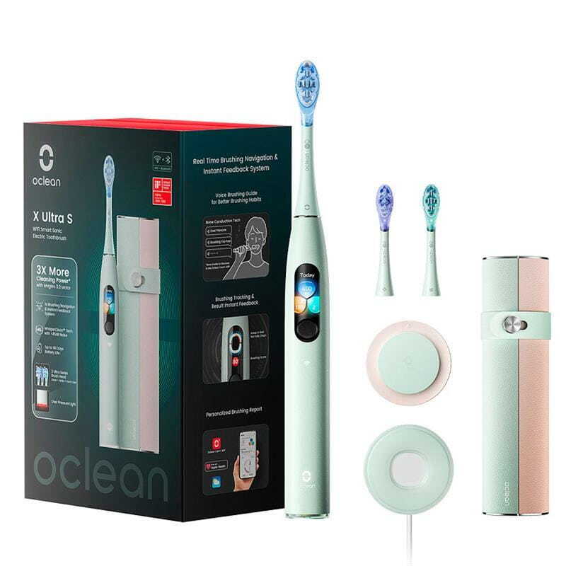 Електрична зубна щітка Oclean X Ultra Set Green (OLED) (6970810553505) Europe