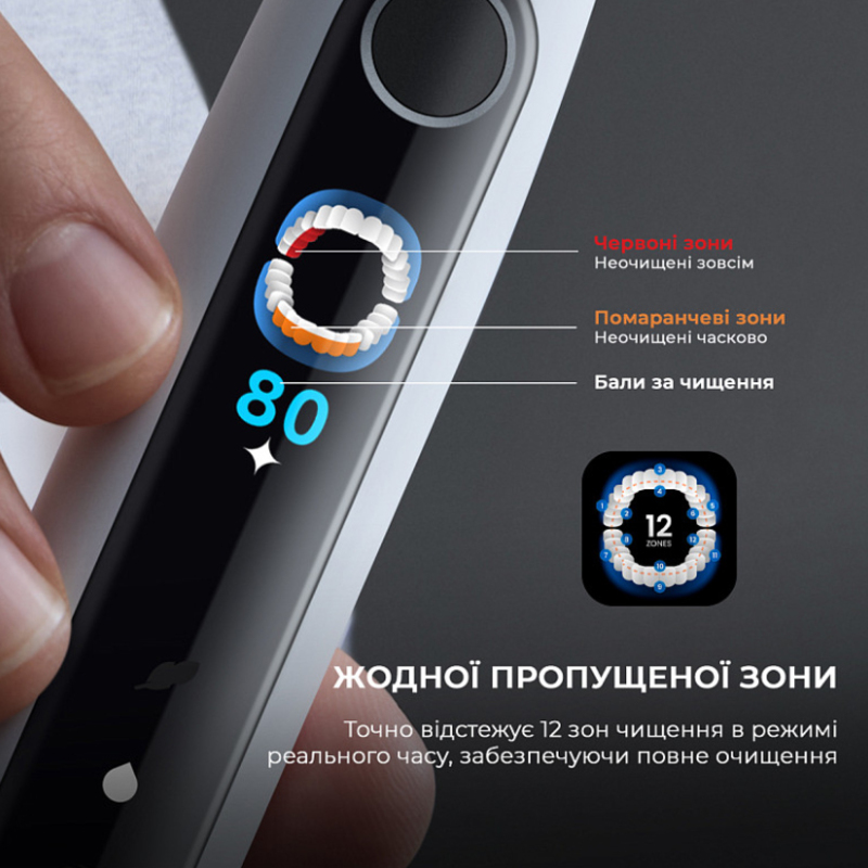 Электрическая зубная щетка Oclean X Pro 20 Set Electric Toothbrush Green (6970810556933) - фото 3 Электрическая зубная щетка Oclean X Pro 20 Set Electric Toothbrush Green (6970810556933) - фото 3