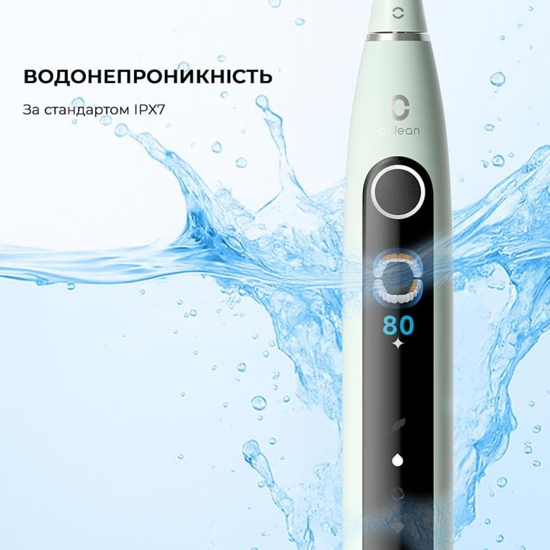 Электрическая зубная щетка Oclean X Pro 20 Set Electric Toothbrush Green (6970810556933) - фото 4 Электрическая зубная щетка Oclean X Pro 20 Set Electric Toothbrush Green (6970810556933) - фото 4
