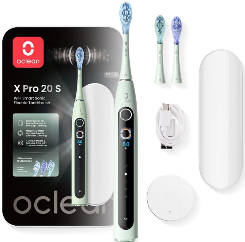 Электрическая зубная щетка Oclean X Pro 20 Set Electric Toothbrush Green (6970810556933)