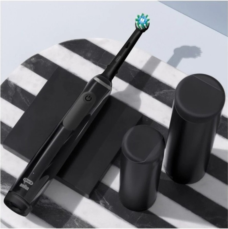 Електрична зубна щітка Oral-B Pro Series 3 3500 Black + Extra CA Black Brush Head + TC (D505.523.3X / 8006540759912) - фото 3 Електрична зубна щітка Oral-B Pro Series 3 3500 Black + Extra CA Black Brush Head + TC (D505.523.3X / 8006540759912) - фото 3