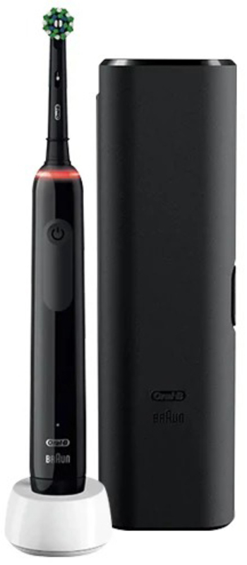 Електрична зубна щітка Oral-B Pro Series 3 3500 Black + Extra CA Black Brush Head + TC (D505.523.3X / 8006540759912)