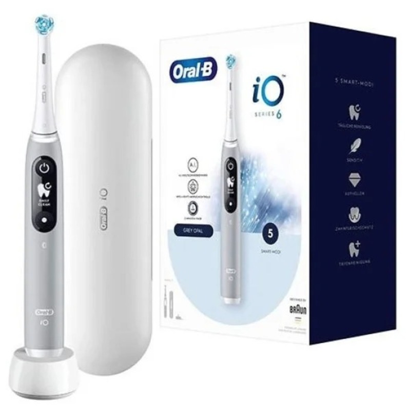 Електрична зубна щітка Oral-B iO Series 6N Grey Opal (iOM6216.1DK) Europe - фото 3 Електрична зубна щітка Oral-B iO Series 6N Grey Opal (iOM6216.1DK) Europe - фото 3