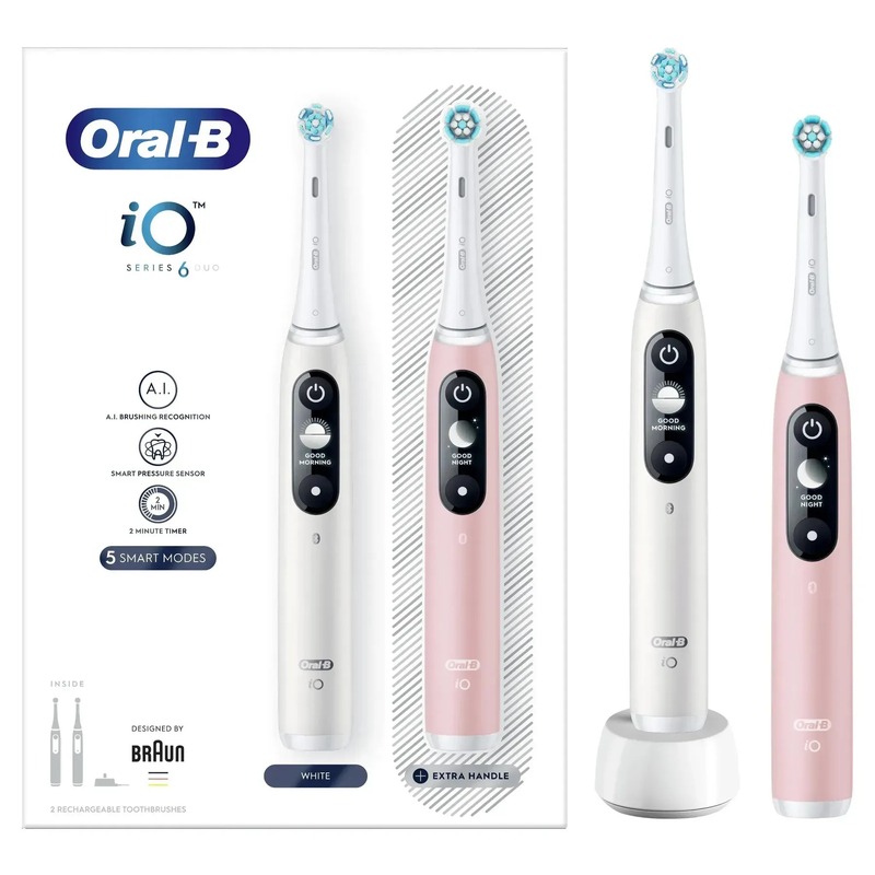 Електрична зубна щітка Oral-B iO Series 6 Duo Black Lava/Pink Sand (iOM6d.3JE6) Europe - фото 1