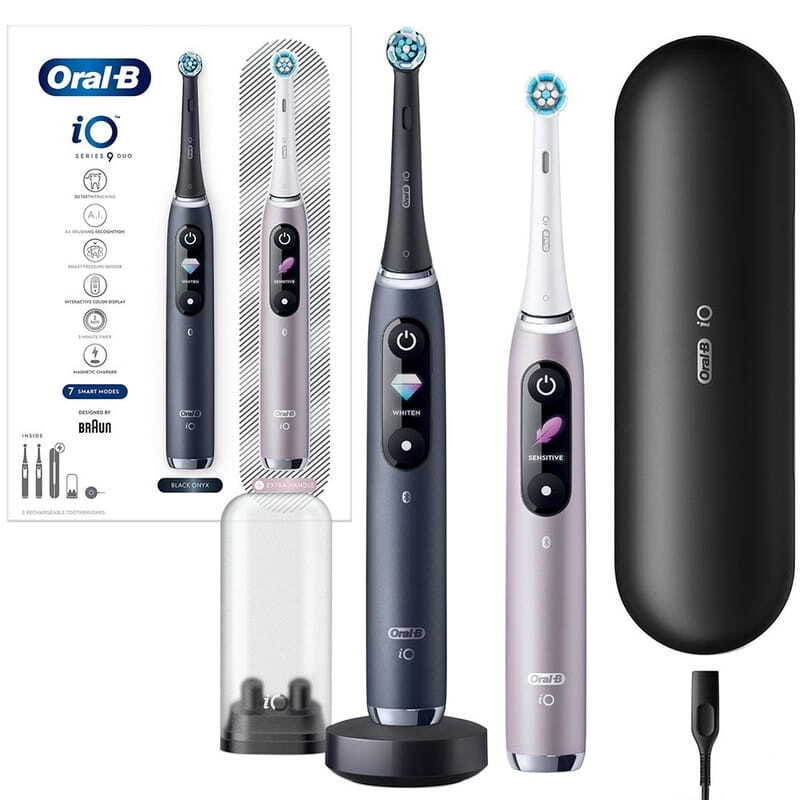 Набор электрических зубных щеток Oral-B iO Series 9 Duo Black Onyx/Rose Quartz iOM9d.2J2.2AD Europe - фото 1 Набор электрических зубных щеток Oral-B iO Series 9 Duo Black Onyx/Rose Quartz iOM9d.2J2.2AD Europe - фото 1