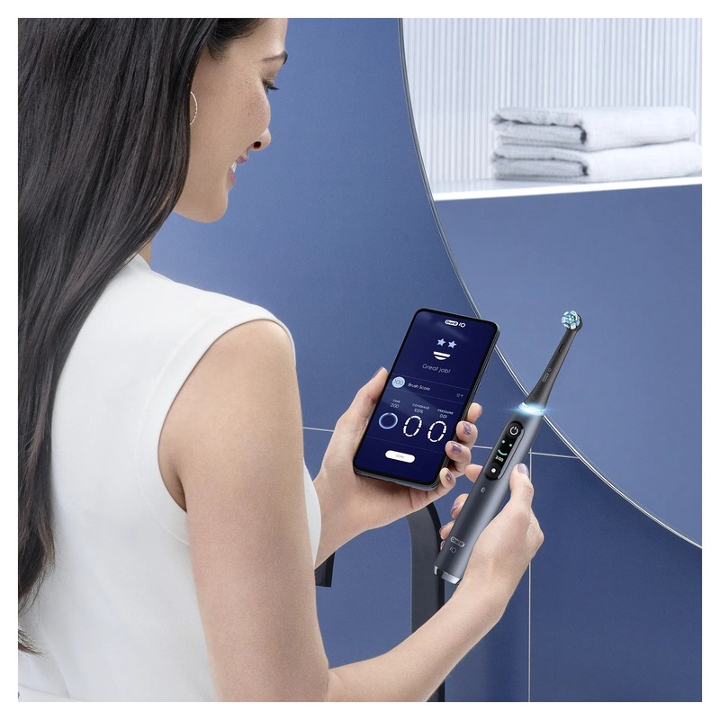 Набор электрических зубных щеток Oral-B iO Series 9 Duo Black Onyx/Rose Quartz iOM9d.2J2.2AD Europe - фото 4 Набор электрических зубных щеток Oral-B iO Series 9 Duo Black Onyx/Rose Quartz iOM9d.2J2.2AD Europe - фото 4