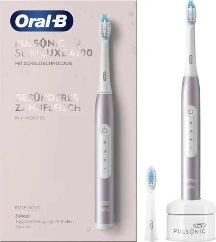 Електрична зубна щітка Oral-B Pulsonic Slim Luxe 4100 Rose Gold (S411.526.3 / 4210201305569) - фото 2