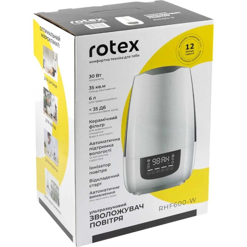 Увлажнитель воздуха Rotex RHF600-W Europe - фото 4